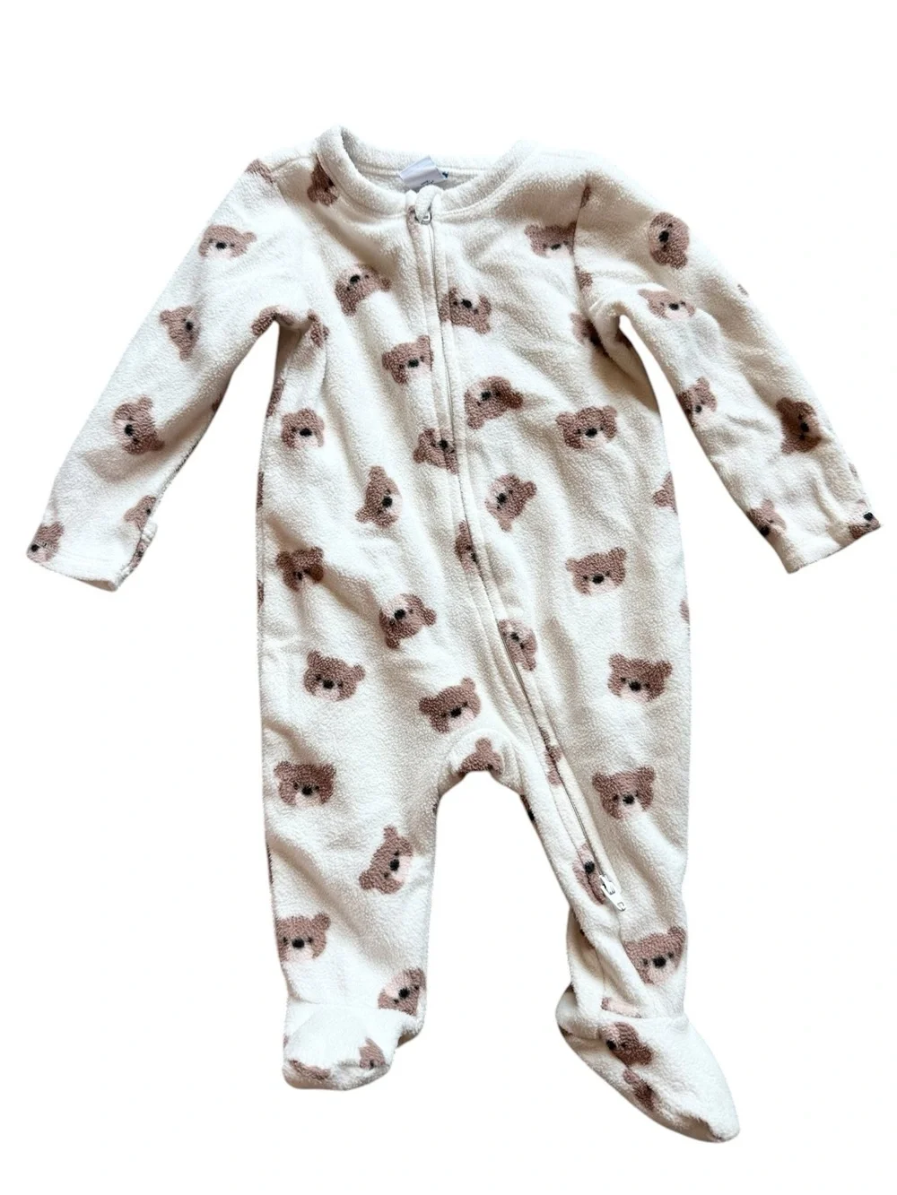 Old Navy lot of 3 fleece/velvet 2-way zip sleep & play footed pajamas 3-6 months